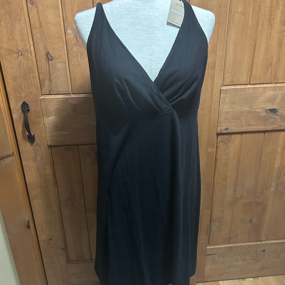Patagonia Crossback Cotton Dress Black Size XL NWT Vacation Resortwear festival